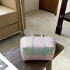 Bohemian Style PVC Vegetable Basket Bag Vacation Style Plastic Handbag Casual Beach Bag  Streetwear