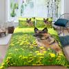 German Shepherd Duvet Cover Set 3D German Shepherd Puppy Print Bedding Set For Boys Girls Pet Animal Theme Comforter Cover