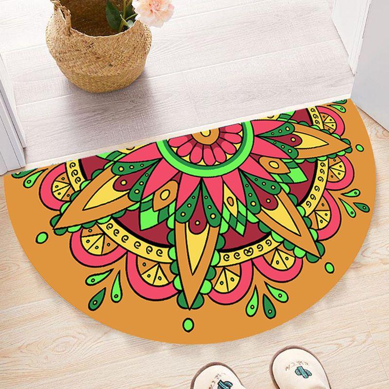 Nordic Entrance Doormat Anti Slip Floral Door Floor Mat Indoor Half Round Welcome Mat Bathroom Hallway Carpet Kitchen Area Rugs