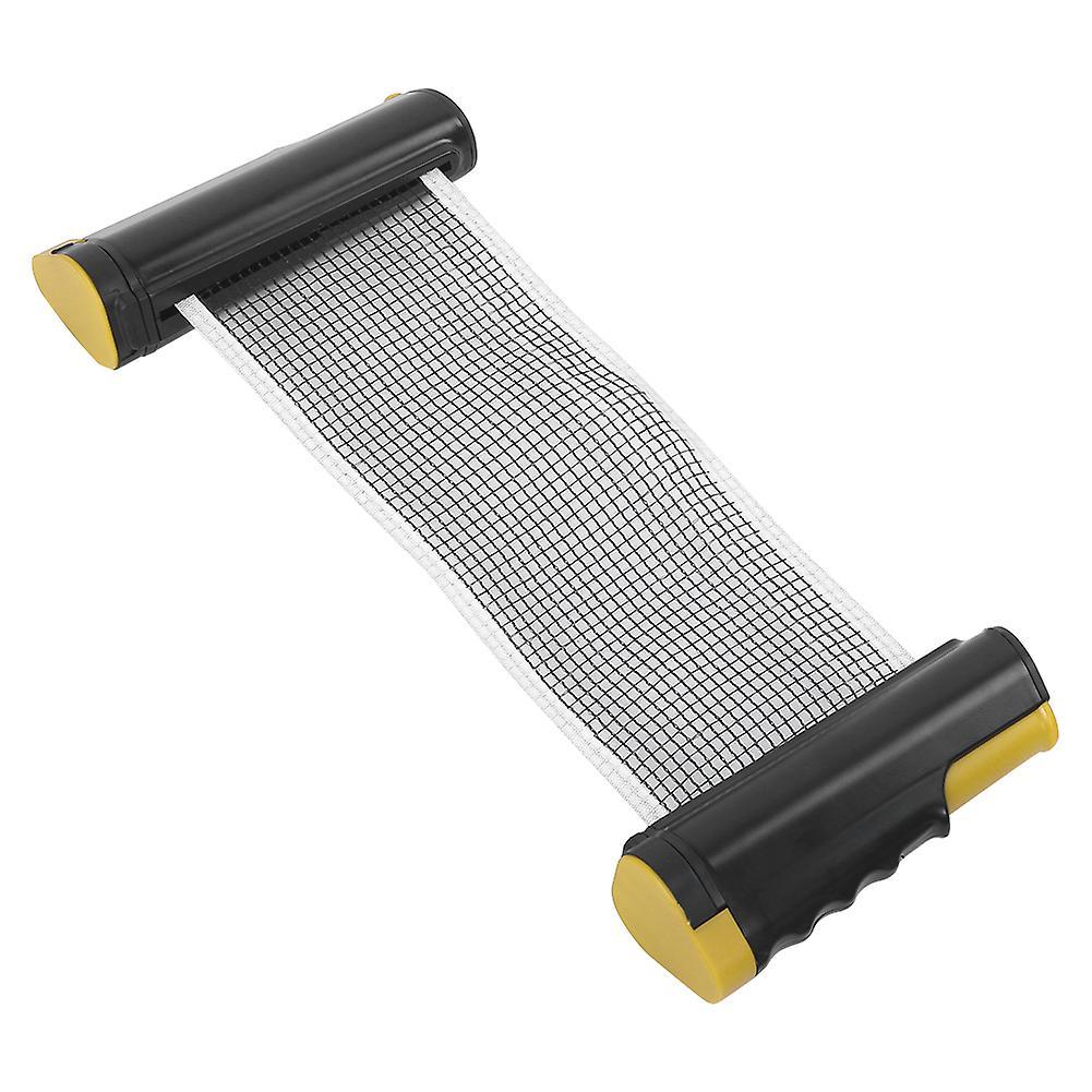 Retractable Table Tennis Rack Portable Plastic Polyester Cotton Telescopic AdjustableWavy Black Yellow