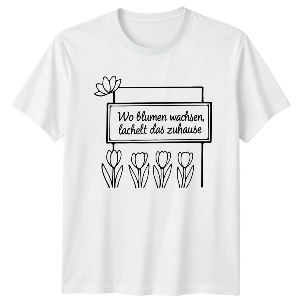 Wo BluUnisex Wachsen Lachelt Das Unisexs TShirt Floral Tulips Birthday S