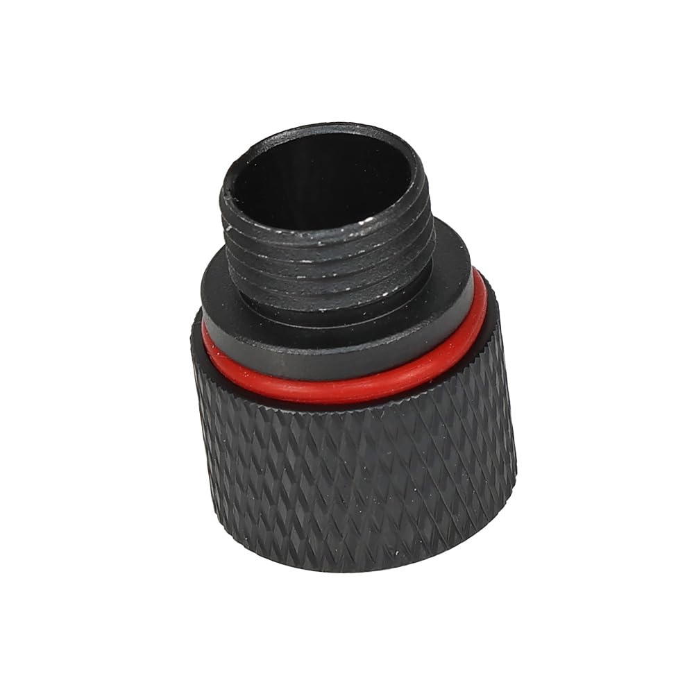 Ryohin Buhin 11mm Male Clockwise Thread To 14mm Male Counterclockwise Thread Conversion Adapter for Outer Barrel Suppressor, Aluminum, Black