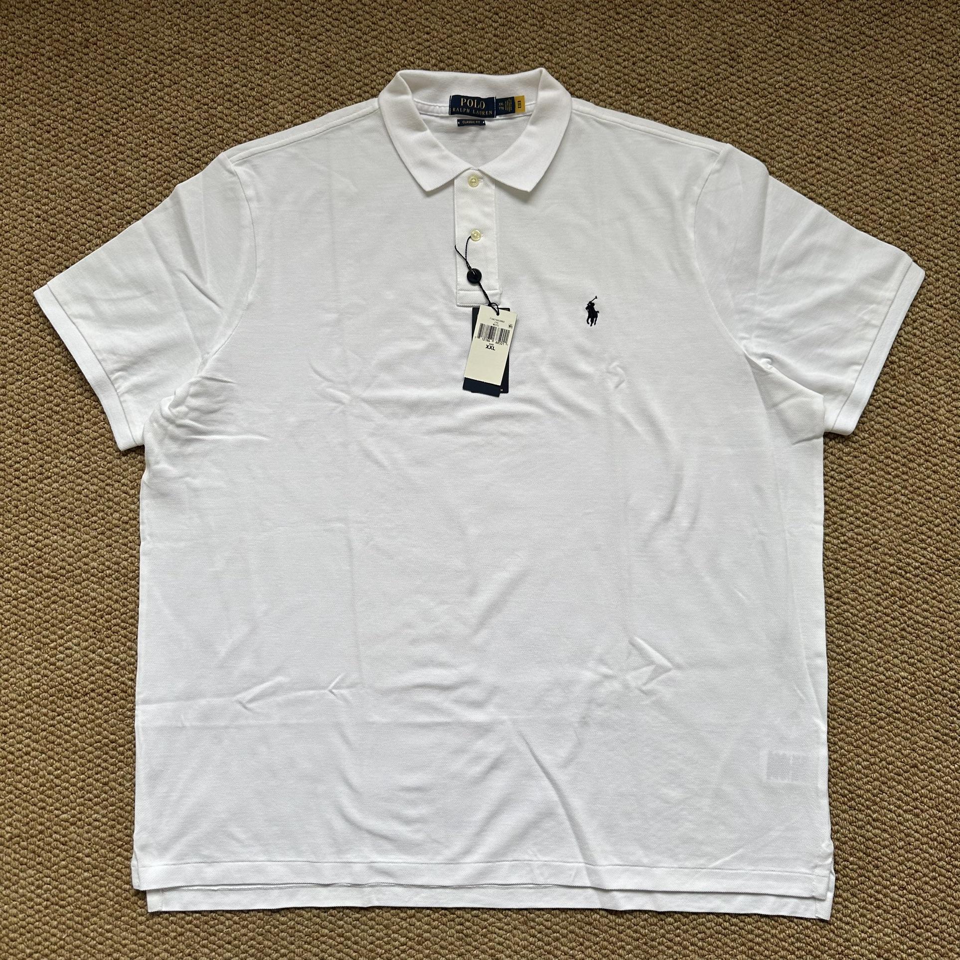 

Polo Ralph Lauren однотонная рубашка-поло с вышитым пони, прямая, повседневная, с коротким рукавом, мужская, белая 710674053-003 L