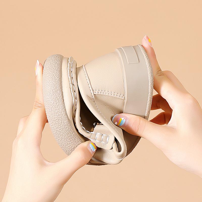 Women's Loafers Leather Driving Moccasins Comfort Flats Casual Slip On Walking Minimalist Summer Breathable Shoes