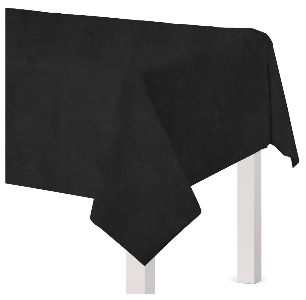 Matt Velvet Black Tablecloth For Table 140X240Cm