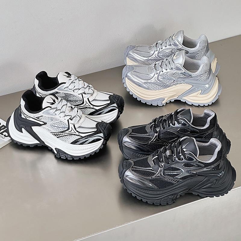 Dad shoes women's autumn new thick-soled heightening mesh casual shoes fashionable versatile couple sports shoes men