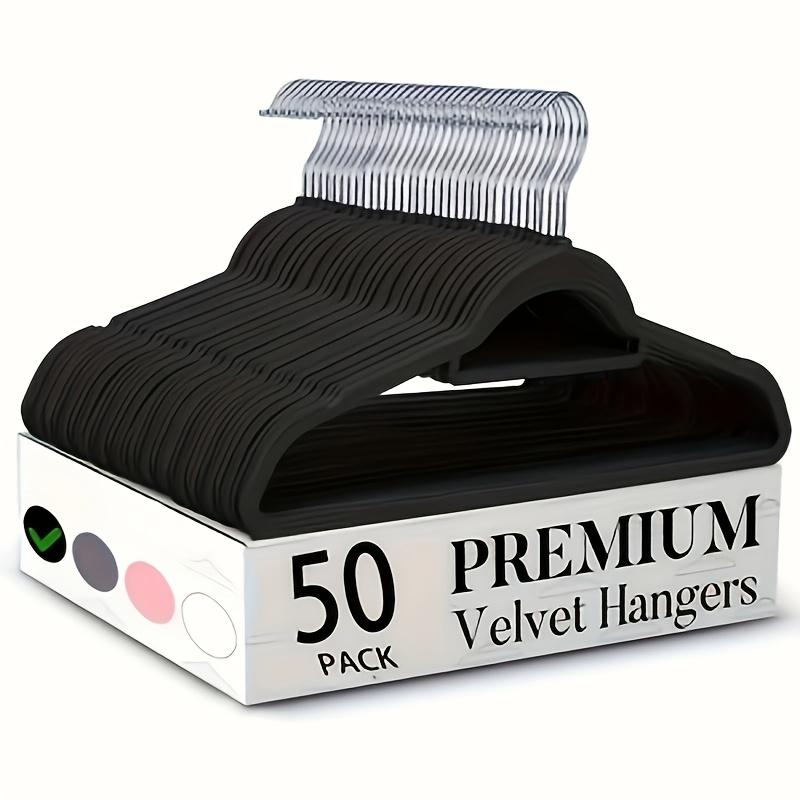 20/50 Stück Samtbügel mit 360° drehbaren Haken, rutschfeste platzsparende Kleiderbügel für Mäntel, Hosen & Anzüge