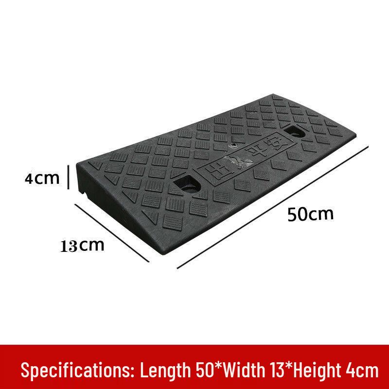 Plastic Ramp Pad: Car Uphill Climbing Slope Curb Threshold Speed Bump Step.