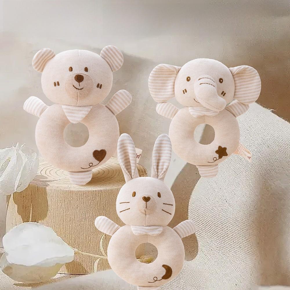 Baby Handheld Rattle Toy With Soft Cotton Material For Sensory Development And Grasping