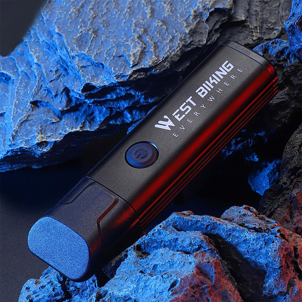 Aluminum Alloy Bright Bicycle Light Multifunctional USB Rechargeable Bike Front Light Waterproof