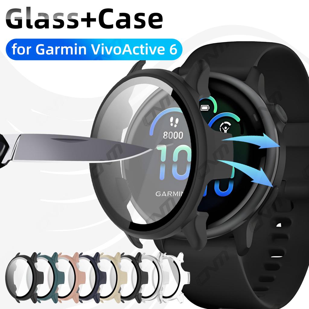 Стекло+Чехол для Garmin VivoActive 6 Защитное стекло для экрана и Жесткий ПК Защитный бампер для Аксессуаров Vivo Active 6