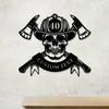 Metal Skull Axe Wall Art Firefighter Decor Indoor Outdoor Cottage Home
