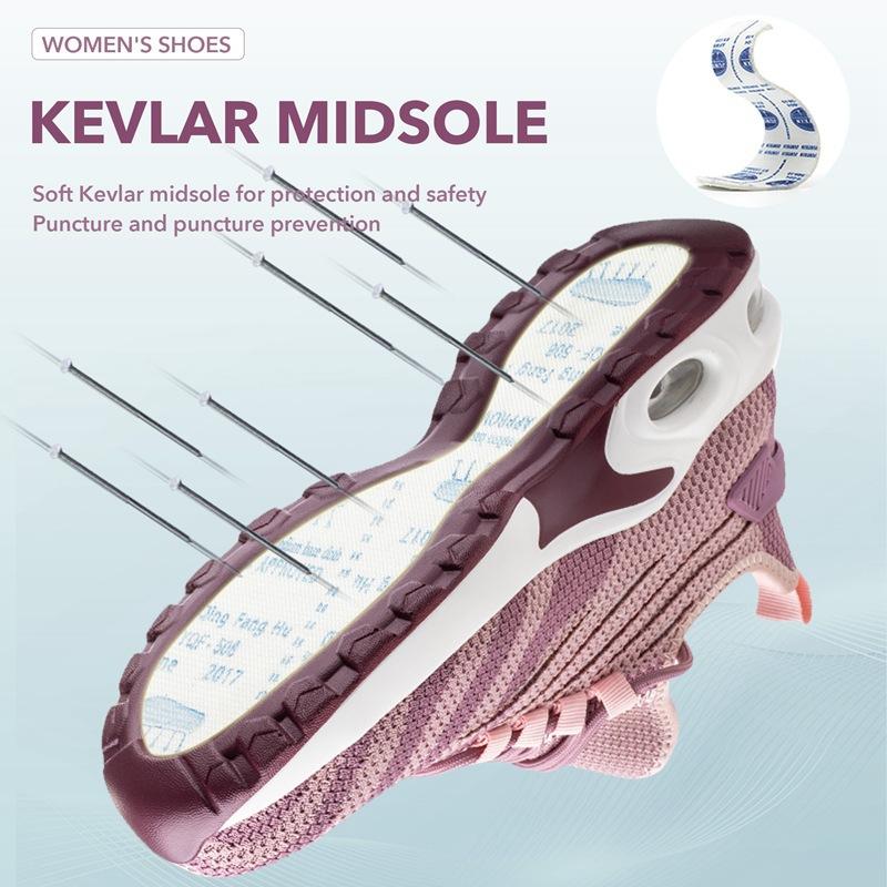 Steel Head Anti-smashing and Stab-proof Safety Shoes Flying Weaving Breathable Shock-absorbing Work Shoes Lightweight Steel Head Shoes