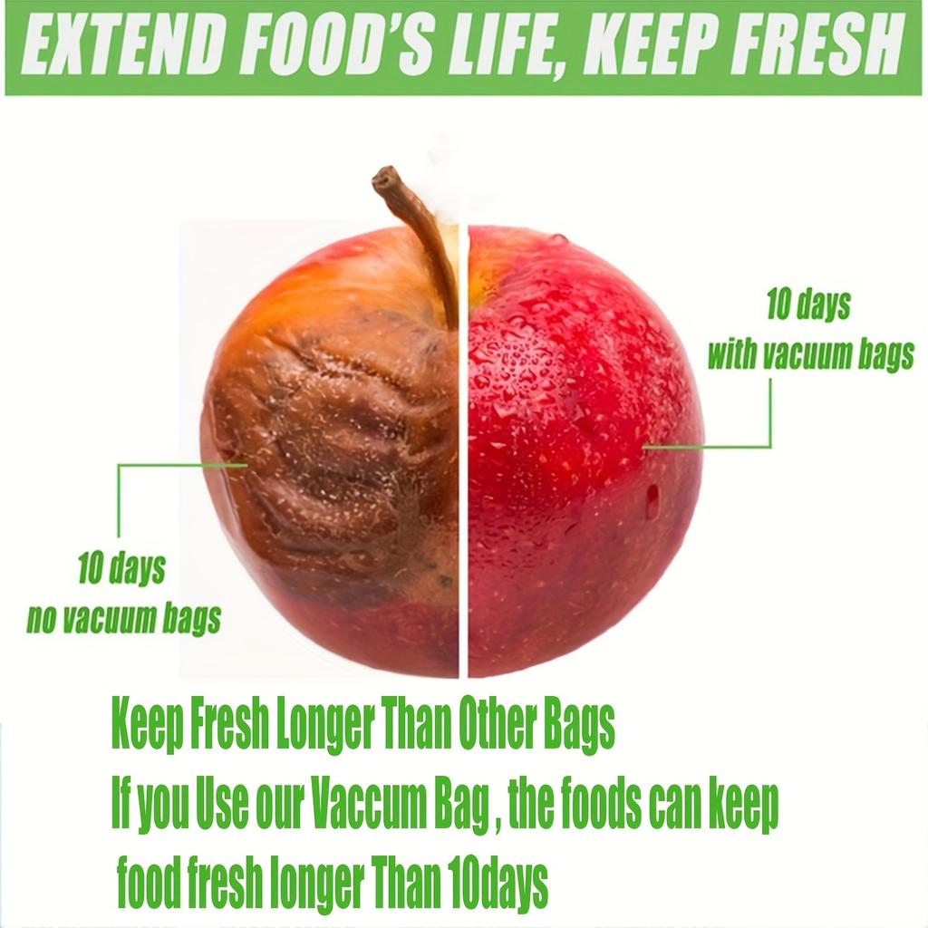 Bolsas Reutilizables de Almacenamiento al Vacío para Alimentos, Ideales para Conservar Frutas y Comidas Cocinadas, Son Perfectas para la Cocina y Almacenar Alimentos en el Refrigerador
