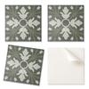 Set of Vinyl Tiles with a Motif for the Kitchen and Living Room. Plant Pattern On Tiles 20x20x20 Cm.
