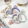 New Cartoon Labubu Plush Hairbands Cute Kawaii Bubble Rabbit Face Wash Non-slip Hair Pressure Headband