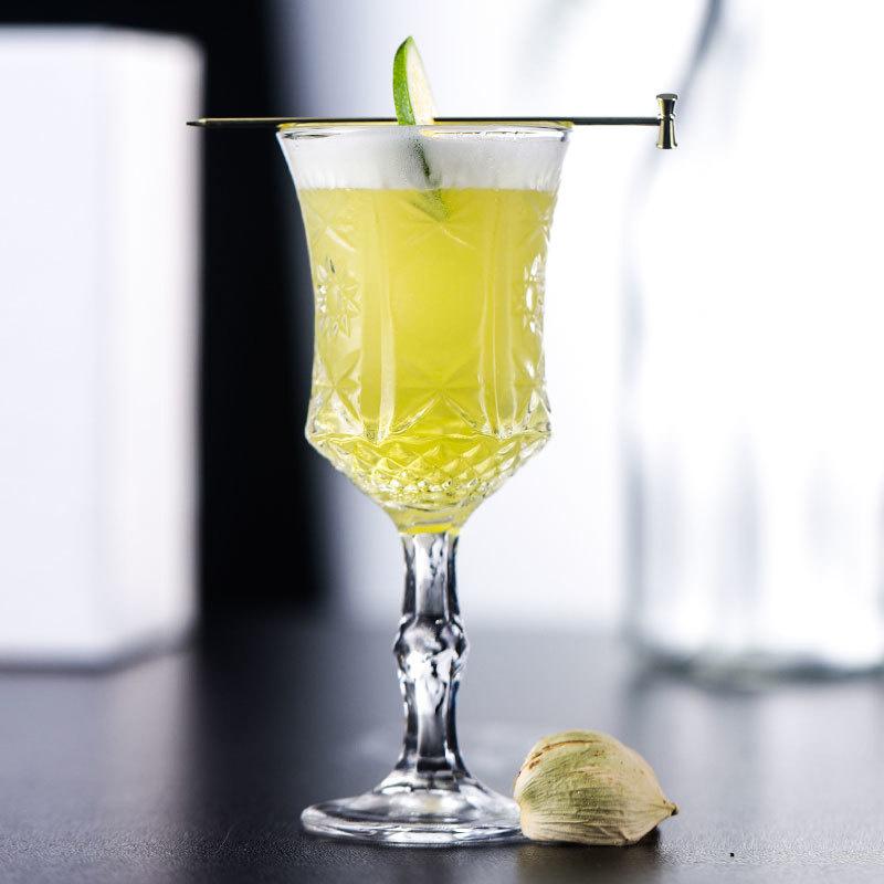 2ks 100ml evropský křišťálový vyřezávaný pohár kreativní průhledný zadní sklenice retro embed šampaňské zmrzlina džus studený nápoj pohár