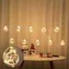 Weihnachts-LED-Lichtervorhang, Wunschkugeln, alter Schneemann, Weihnachtsbaumanhänger, Fensterdekorationslichter, Weihnachtsdekoration, Kupferdrahtlichter