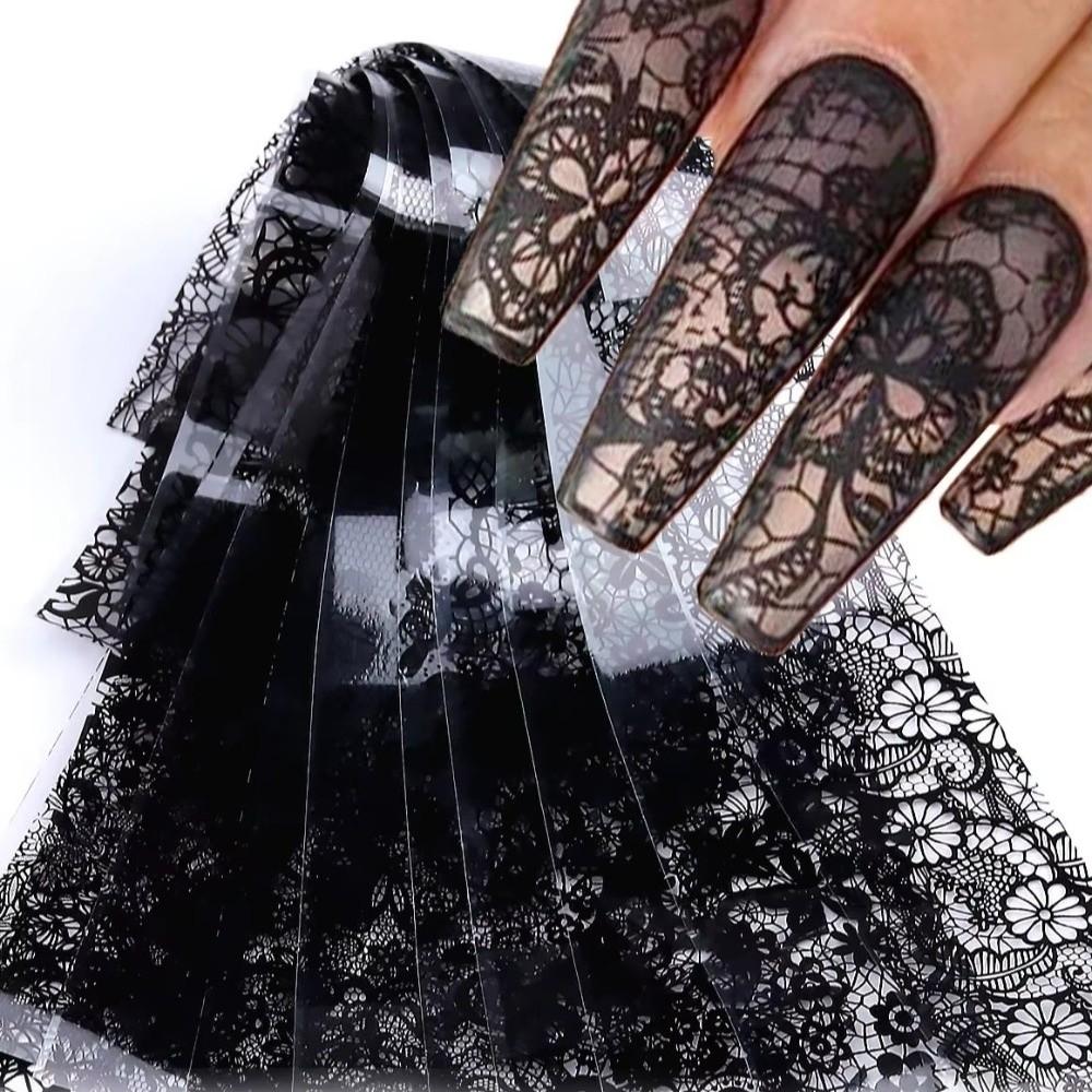 Kant Design Nagelfolie Streep Patroon Nagellak Stickers Professionele Manicure Decals Manicure DIY