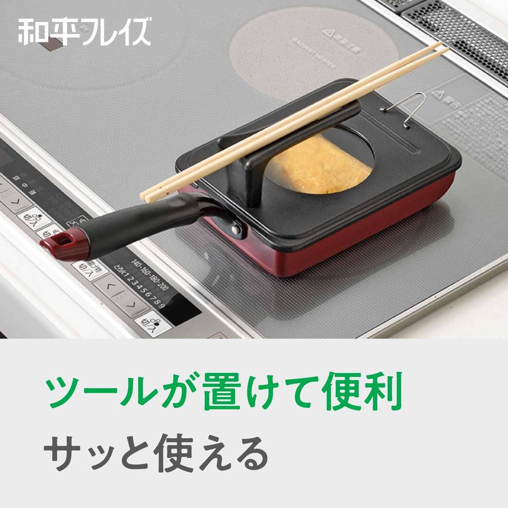 Wahei Freiz Leans II Frying Pan Cover for Egg Frying Pans with Fluoroplastic Black (RE-7374) (12x14cm, 12x17cm, 13x18cm), Stand-Type Window, Coating,