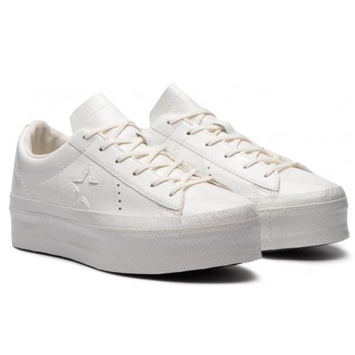 One Star Wmns Converse Platform Low 'Vintage White' Women's 562605C