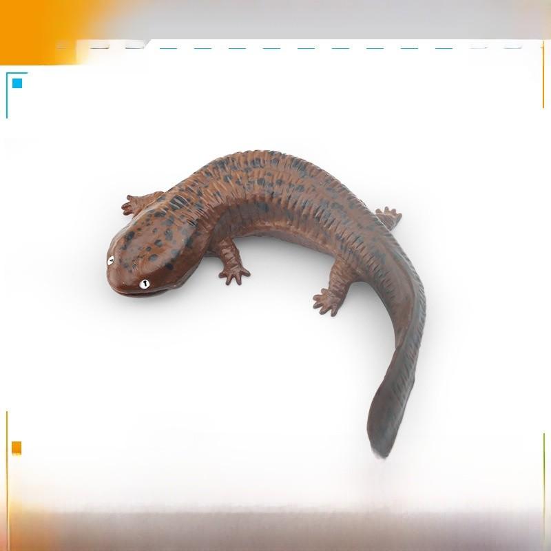 Модель динозавра амфибии гигантской саламандры для детей, развивающая игрушка, ПВХ, ископаемое для обучения коричневый