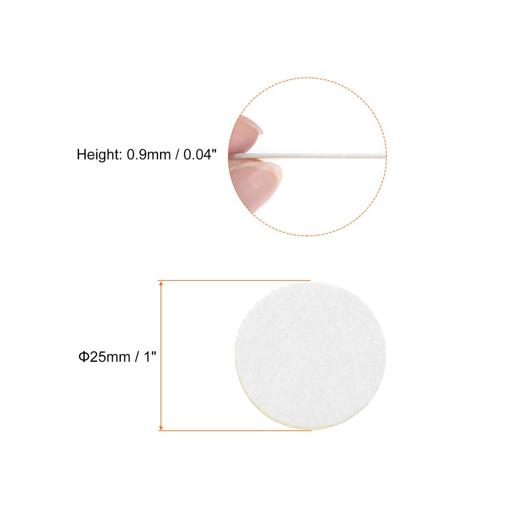 30-240pcs 12-100mm Round Adhesive Felt Circles Pre Cut Felt Craft Stickers Non-Woven Mini Felt Fabric Circles for DIY Sewing