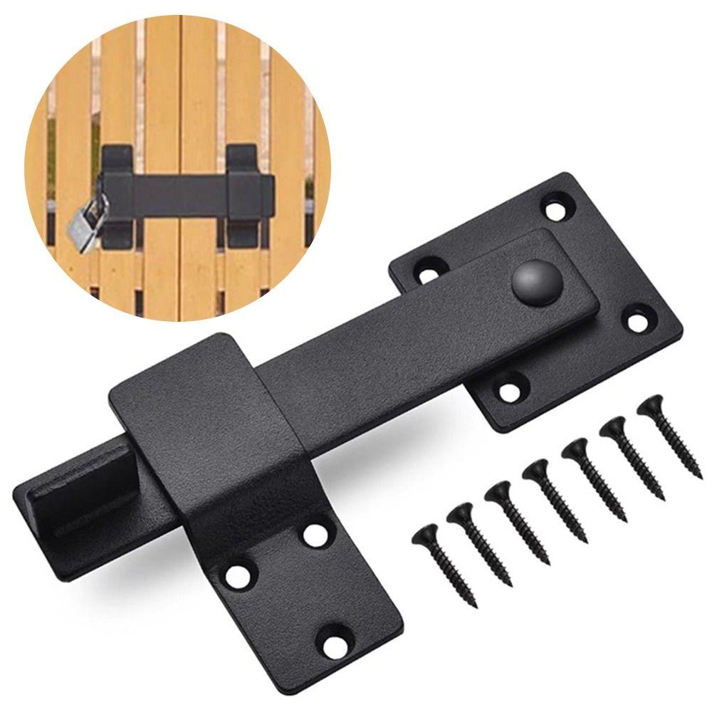 5.5 Inches Barn Door Lock Black Safety Gate Lock Rustic Flip Gate Latch  Fence