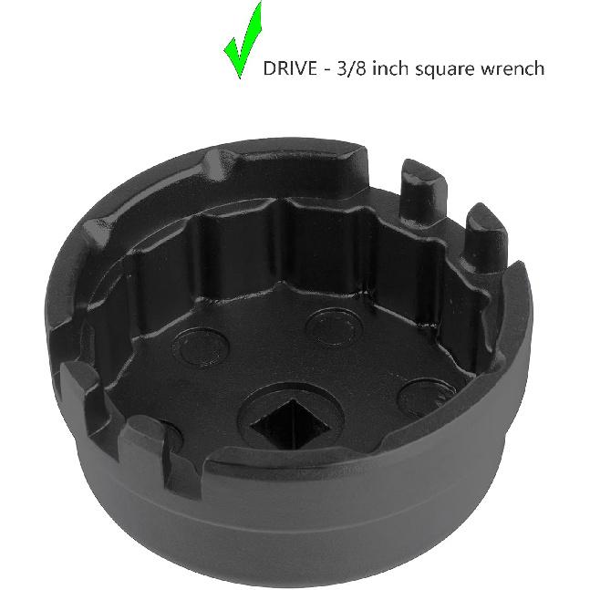 

Moker Алюминиевый 64мм 14 зубцов Ключ для масляного фильтра для Toyota Corolla/Prius, подходит для двигателей 1.8л чёрный