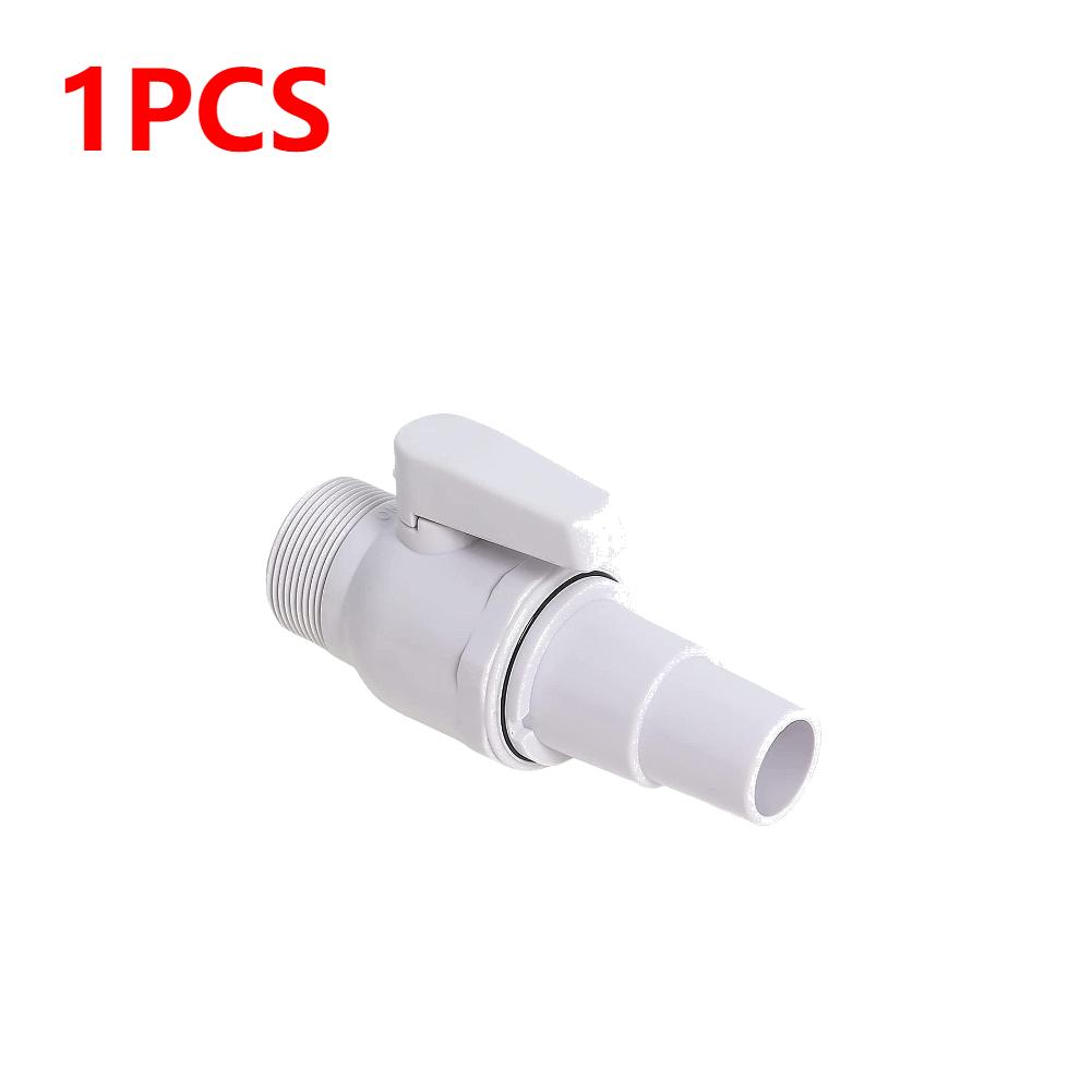 1-5X 2-Way Ball Valve Pool Pump Valve Maximum 50 PSI Pressure Rating Water Flow Regulation Pool Valve for Home Backyard Plunge