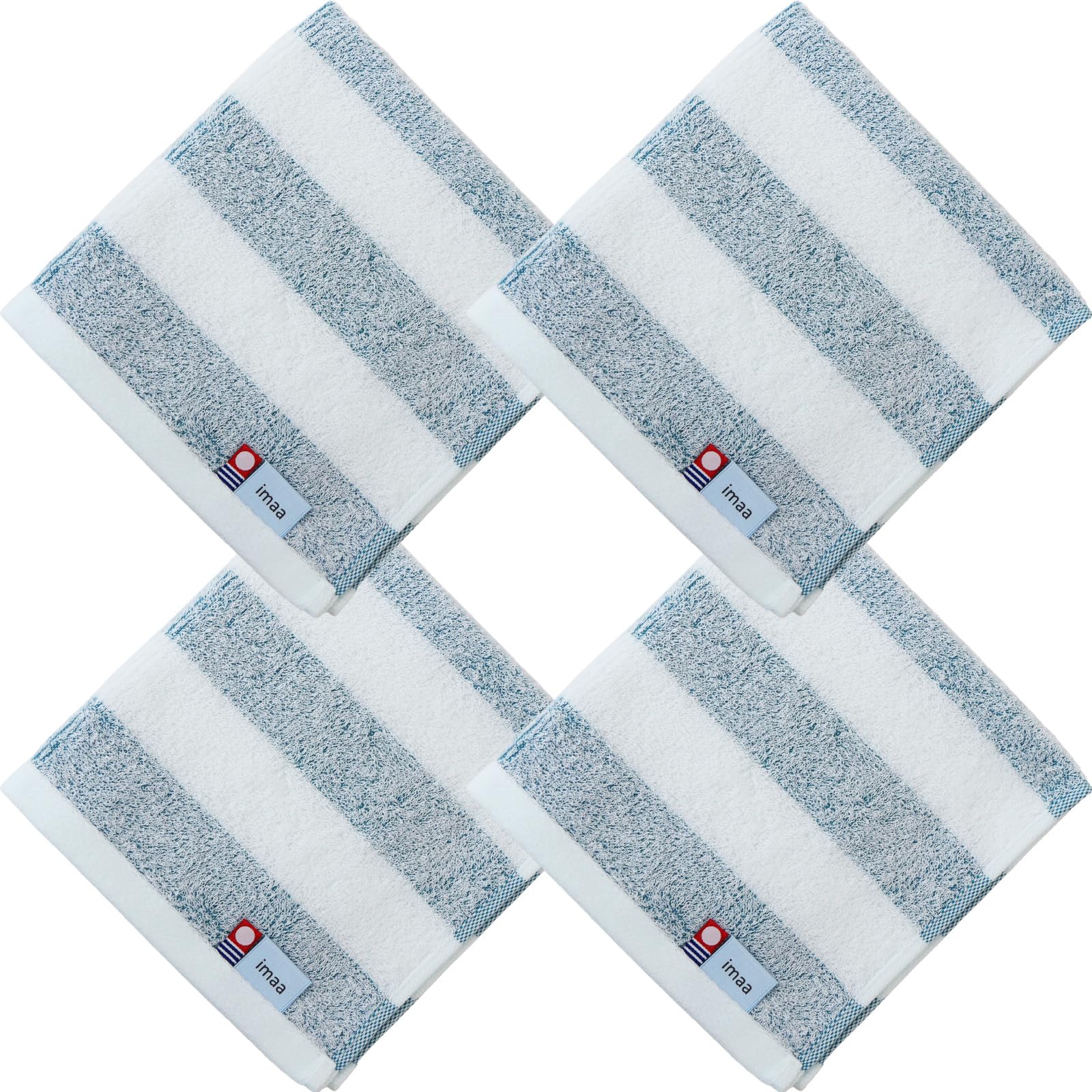 

imaa Imabari Сертифицированный ручной набор из 4 полотенец, сделанных из антибактериального хлопка и бамбукового волокна, 4, Япония, Устойчивый к запахам, Хлопок, Район, Вакуумно-сжатый,