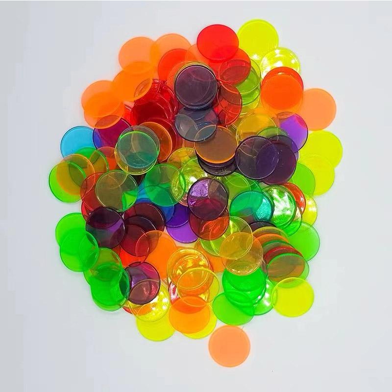 1000/500Pcs Montessori Learning Rsources Transparent Counting Chips 19Mm Educational Games For Children Classroom Supplies
