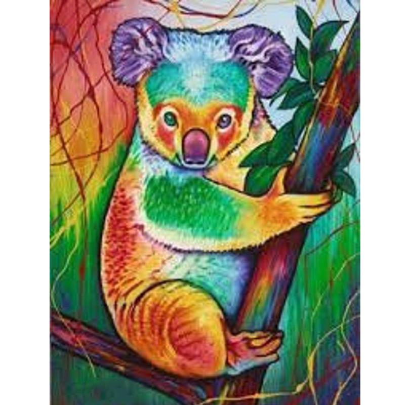 Oil Painting DIY 5D Diamond Painting Full Round Resin Cross Stitch Kits Cartoon Animal Diamond Embroidery Mosaic Handmade Gift