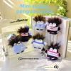 Mini Plush Penguin Keychain With Striped Clothing For Gift And Collectors Use