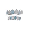 Hiphop Grillz Mode Blaue Körperkette Mann Trendig Gold / Silber Kupfer Mit Zirkonia Punk Zahn-Grillz