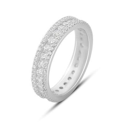 Silver Ring with Cubic Zirconia, Product Weight 4.04 G (2160953)