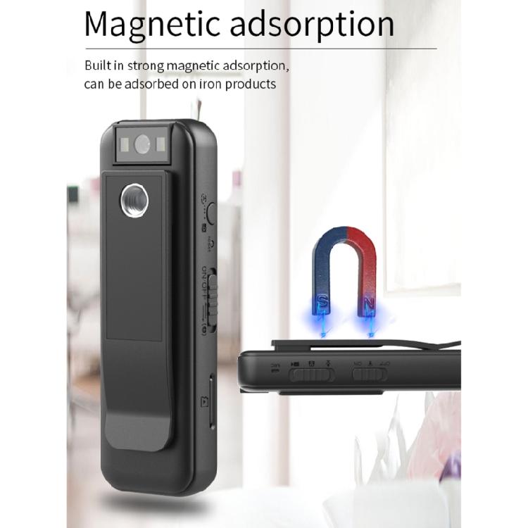 CS08 600mAh Battery Back Clip Video Camcorder Mini Body Camera for Work Offices