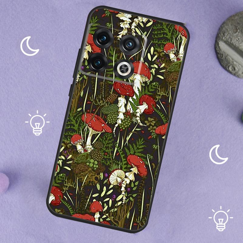 Trippy Mushroom Case For OnePlus 13R 12R 10R 13T 15 13 12 11 8T 10T Nord CE 4 3 2 Lite N20 N30 Nord 5 Cover