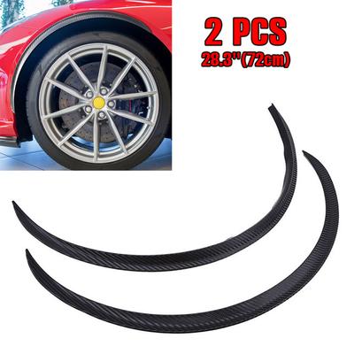 2Pcs 72cm Universal Fender Flares Car Wheel Arches Wing Expander Arch Eyebrow Mudguard Lip Body Kit Protector Cover Carbon