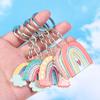 Nuevos Llaveros Arcoíris Coloridos para Llave de Coche Regalo Souvenir para Mujeres Hombres Colgantes para Bolso DIY Llavero Colgante Accesorios de Joyería