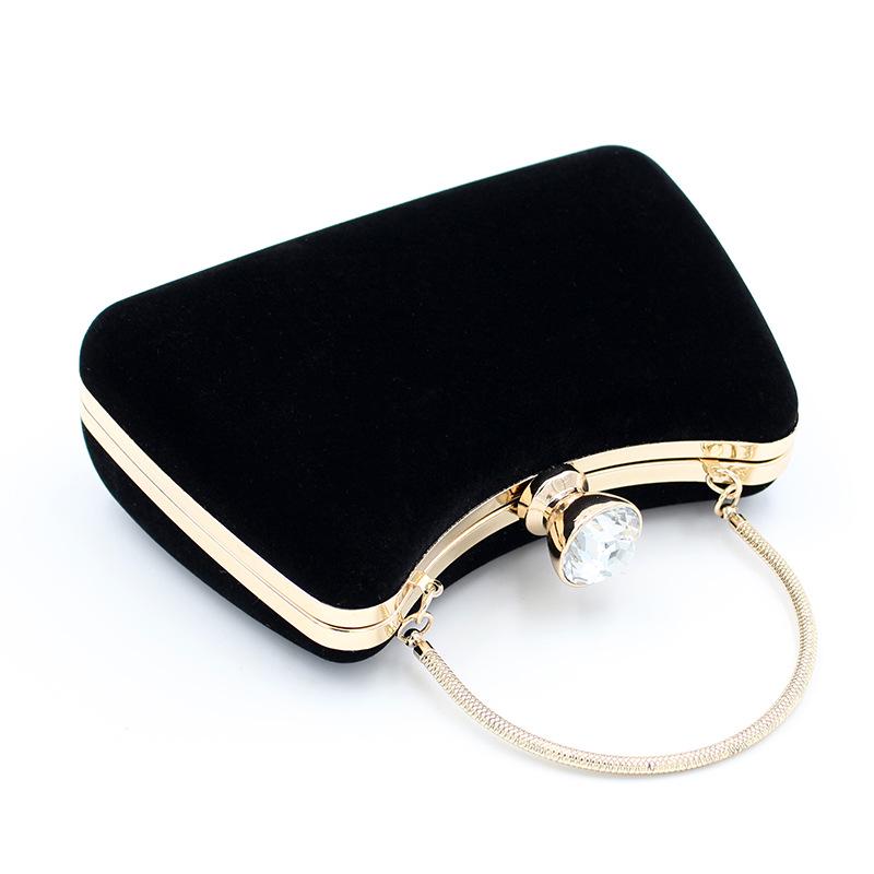 Elegante Samt-Abendtasche - Handtasche im europäischen & amerikanischen Stil für Partys und Abendkleider