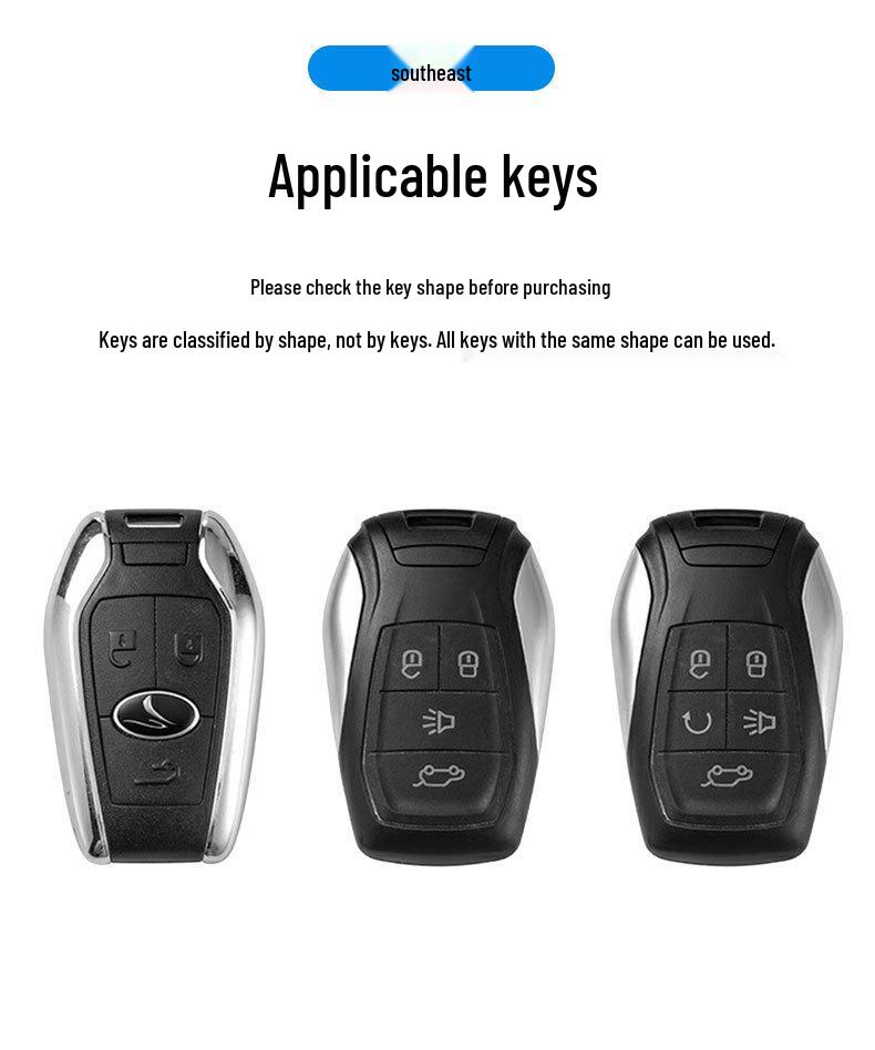 Southeast DX7 Key Case for DX5/DX3, A5 Car Accessory Shell with Metal Buckle