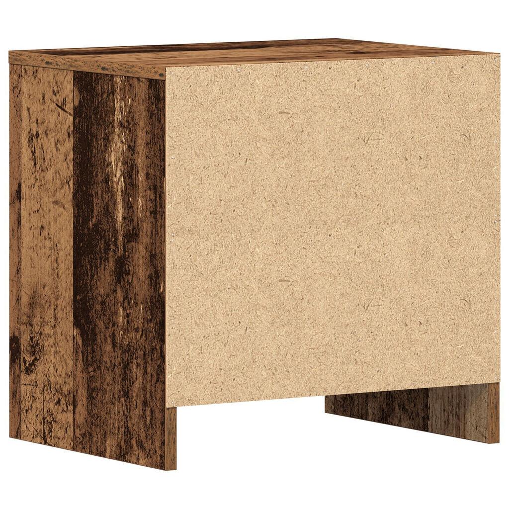 Retro-Nachtkommode, Nachttisch Mit Schublade, Niedriger Aufbewahrungsschrank, 45x34x44,5 Cm
