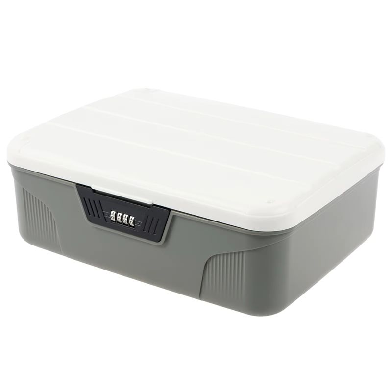 M-Modern-Lockable Container Plastic Lockable Box 4 Digit Password Organizer High Security Lockable Bin Sturdy Lockable Bin