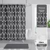 Curtains Shower Weighted Mould Proof Resistant Grey Black Shower Curtain Machine