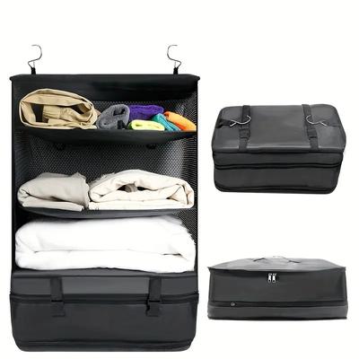 Travel Organizer Ταξιδιωτικές τσάντες αποσκευών Κρεμαστά κύβοι συσκευασίας με κρεμαστά ράφια και χώρος αποθήκευσης ρούχων Ταξιδιωτικά είδη πρώτης ανάγκης