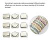 Pack of 9 Multifuntional Bracelet Band Link Tool Stainless Steel Blank Modular Connection Bracelet Charm for Jewelry