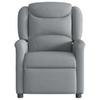 Foldable Massage Armchair, Electric, Light Gray, Fabric