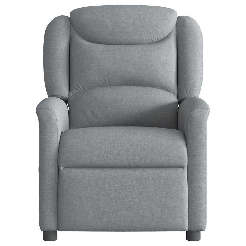 Foldable Massage Armchair, Electric, Light Gray, Fabric