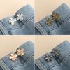 4Sets Pant Waist Tightener Detachable Adjustable Jean Button Waist Buckle Set No Sewing Waistband Tightener for Pants Women